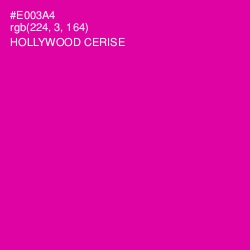#E003A4 - Hollywood Cerise Color Image